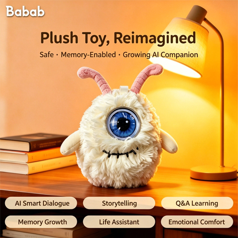 Kids Education Company - Monstre borgne en peluche IA, robot