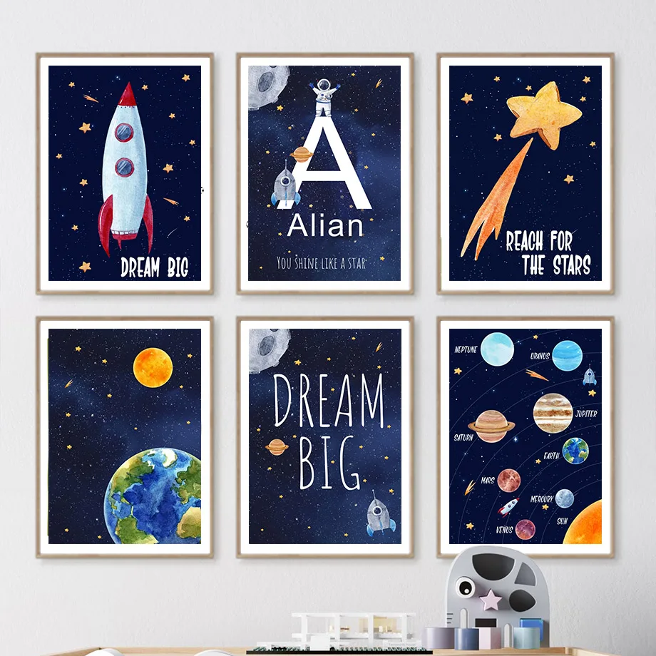 Kids No Education - Peinture sur toile personnalisée avec nom,