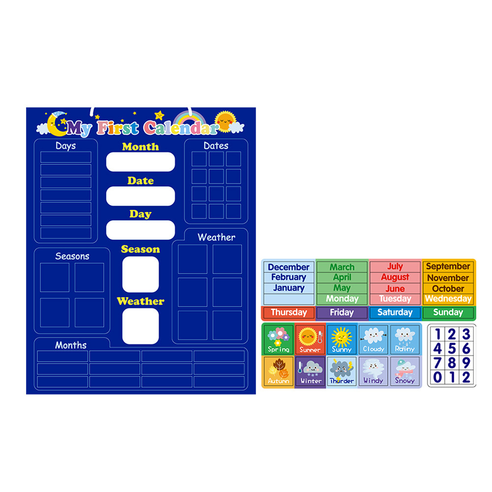 Calendrier en bois magnétique  - Kids Education Planner avis et prix