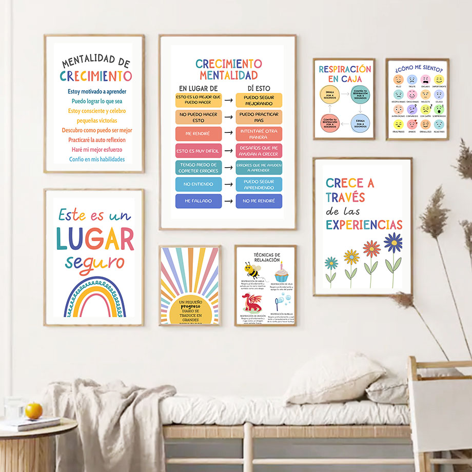 Toile d'art mural avec devise  - Kids No Education avis et prix