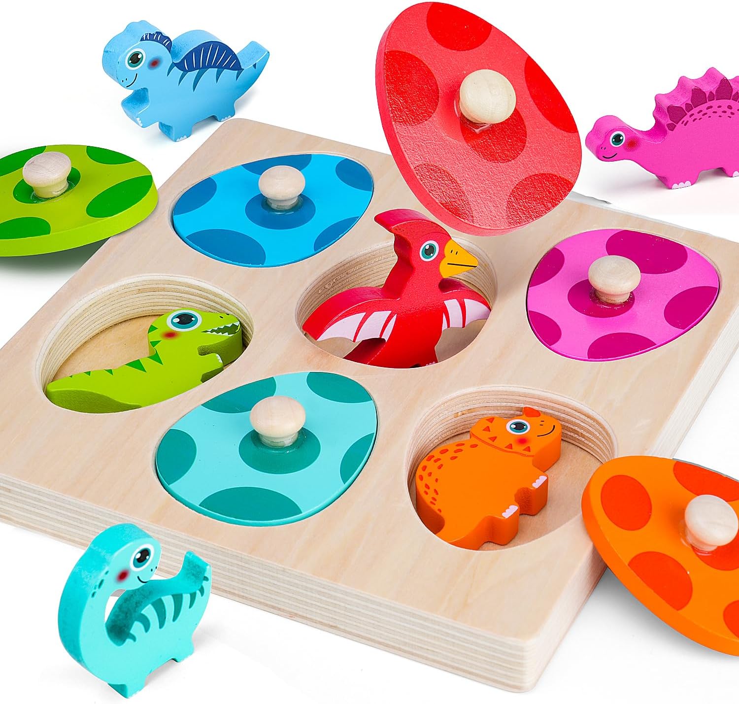 Puzzle dinosaure en bois, joue - Kids Educational Game 3 avis et prix
